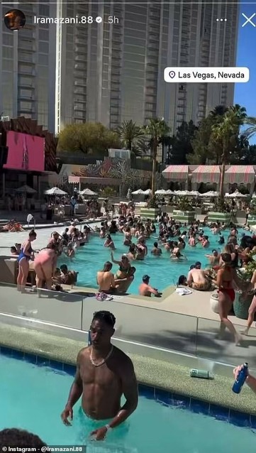 Largie Ramazani shared an Instangram story showing the Leeds squad over in Las Vegas