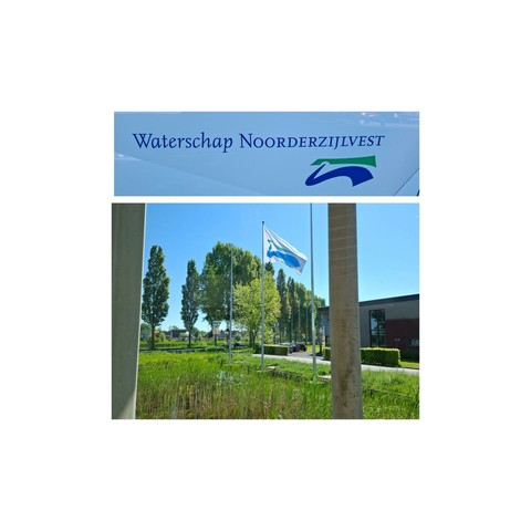 Foto logo met vlag waterschap Noorderzijlvest
