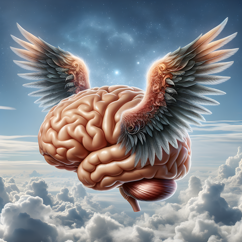 brain with wings