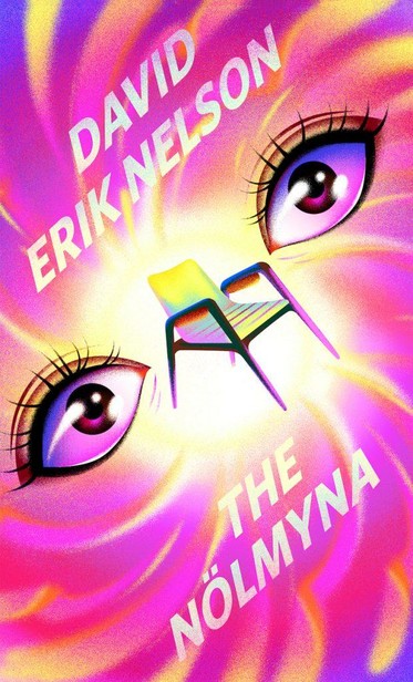 cover art for my story "The Nolmyna," now available to read online: https://reactormag.com/the-nolmyra-david-erik-nelson/ The art shows a pair of eyes and an unassuming--yet potentially deadly--chair. The background is a vivid and disturbing swirl of colors.