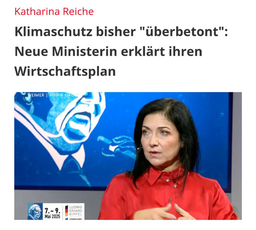 Katharina Reiche
"Klimaschutz wird überbetont"