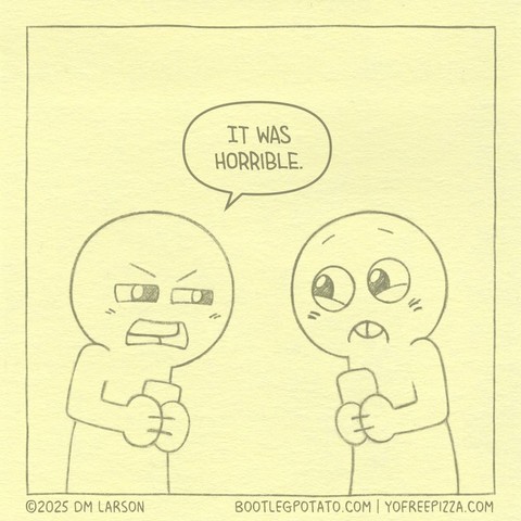 Panel 3. Pal finishes "It was horrible."