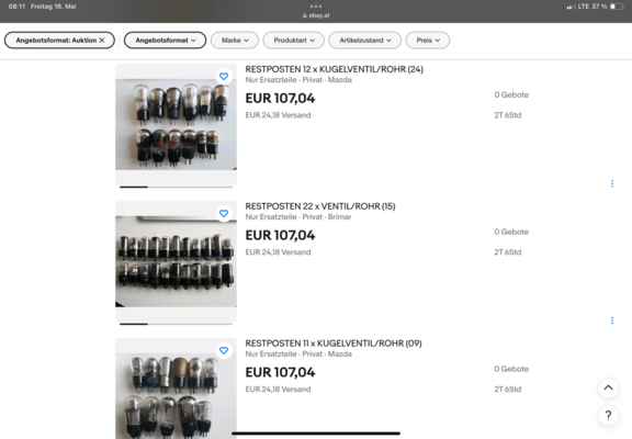 you see the screenshot of a auction site where autotranslate messed the content: British „ball valves“ refer to American „globe radio tubes“ Deutsch „Birnenform“ and not a valve to shutoff a watering hose