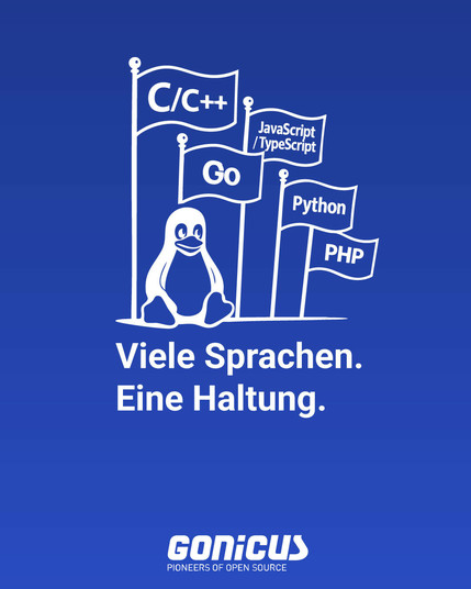 GONICUS zeigt die hautächlich verwendeten Programmiersprachen in der eigenen Software-Entwicklung