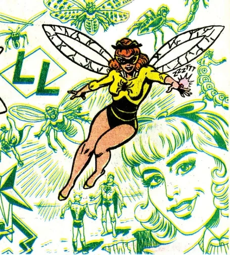 The Earth-1 Lana Lang as Insect Queen. Art by Howard Bender.