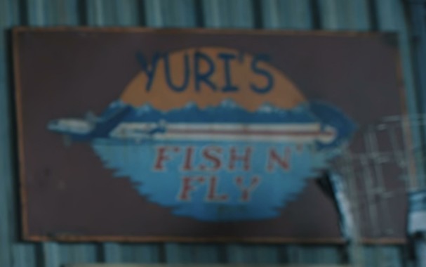 Screenshot of a crop-in of just the sign.
