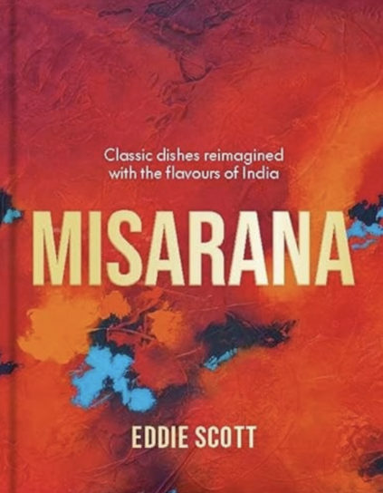 Misarana. A fiery red and blue cover, yellow text.