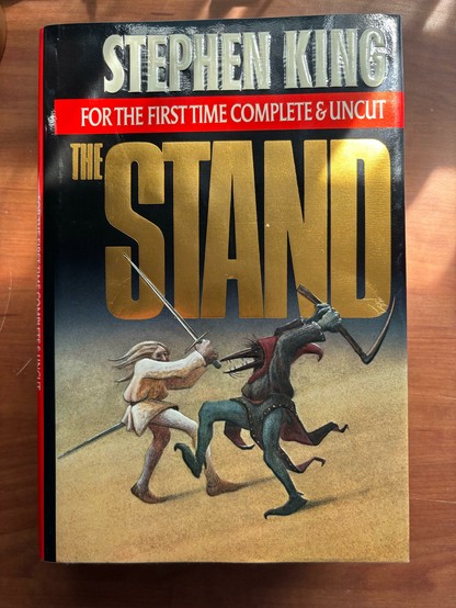 Hardcover copy of Stephen King’s The Stand: The Complete and Uncut Edition from 1990