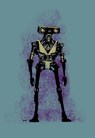 Illustration drawing of an humanoid robot