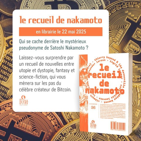 Avec Léa Deneuville, du duo @gallus@mamot.fr , nous avons écrit « Chronique d'un crevard », une nouvelle d'anticipation qui a plu à @pvheditions@lire.im , à tel point qu'elle a intégré « le recueil de nakamoto » qui sort le 22 mai prochain. Il est néanmoins déjà possible de le commander sur le site Internet de @pvheditions@lire.im .

À vos ordis... prêtes et prêts ? Commandez et lisez ! 💻 📖 🙂 

#lecture #vendredilecture #littérature #écriture #photo #art #bibliothèque #mastoart #anticipation #livre #actualité #bitcoin