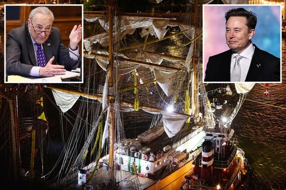 Schumer bizarrely claims DOGE could have been partly to blame for Mexican ship's deadly Brooklyn Bridge mishap