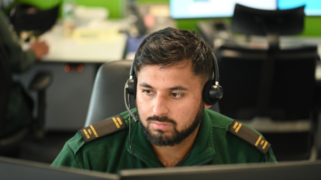 Newham call handler. Photo credit: London Ambulance Service