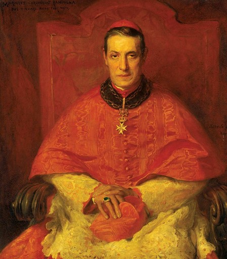Rampolla kardinális arcképe (portrait of cardinal Rampolla) by Sámuel Lányi, 1900