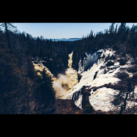 A waterfall during a roadtrip in Canada, Ontario