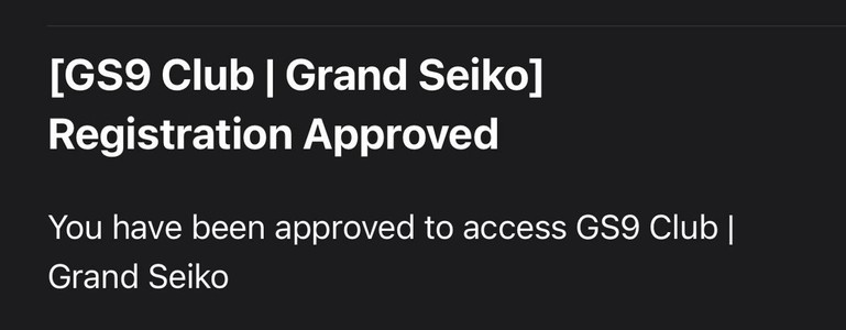 [GS9 Club | Grand Seiko] Registration Approved You have been approved to access GS9 Club | Grand Seiko