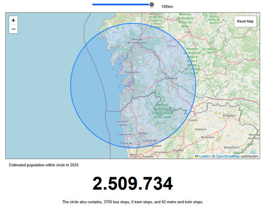 2510000 persoas viven a menos de 100 kms do aeroporto de Vigo