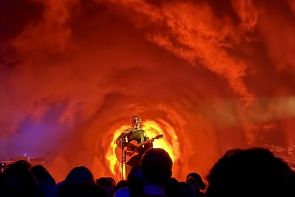 Chelsea Wolf with amazing smoke from a smoke machine and lighting