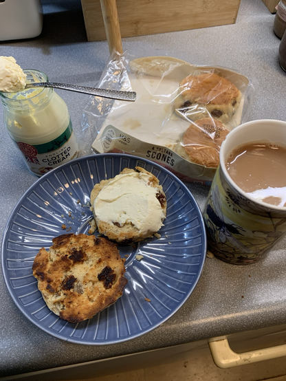 Scones, cream, tea