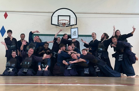 Fun photo of kendo training