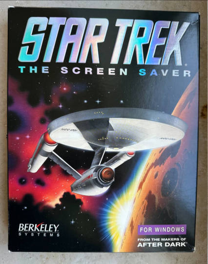 After Dark - The Star Trek Edtion - Screen Saver for Windows 3.x.
Here's a photo of the box.
