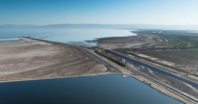 Water begins flowing to create new wetlands at shrinking Salton Sea