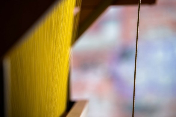 “Nearly 3 metres high and weighing more than half a tonne, the loom was an intricate machine of polished wood, steel, compressed air and #mechatronics: simultaneously a grand monument to the golden age of the Textile Industry and a modern tool for weaving strands of yarn into intricate fabrics”

A Jacquard loom. Yellow yarn turned to fabric. 

source https://www.theguardian.com/australia-news/2025/may/25/a-new-room-for-a-doomed-loom-and-the-battle-to-save-australias-slowly-dying-crafts