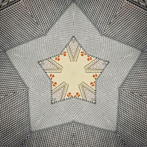 Kaleidoscopic view of an architectural drawing of a Greek monument