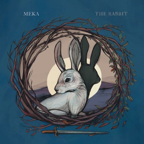 meka, The Rabbit album cover, an illustrated picture of a rabbit.