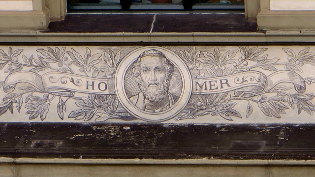 Detail of the portrait of Homer.