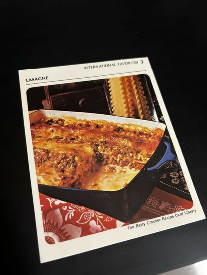 The recipe to a old Lasagne