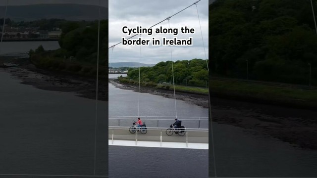 Cycling the Ireland-Northern Ireland Border with a Violin & Guitar #ireland #biketouring