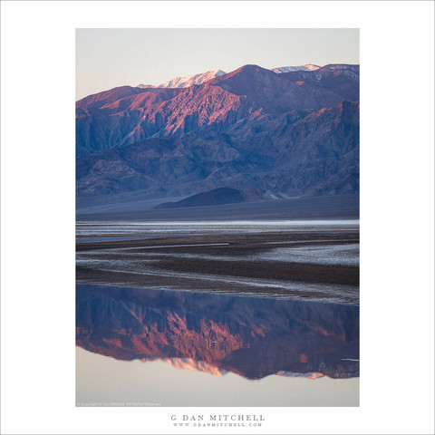 Reflected desert mountains