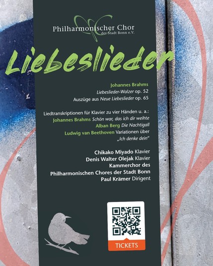 Plakat zu dem Konzert Liebeslieder