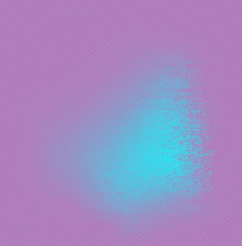 A colorful maze, generated using the 10print method. Picture generation details: screen height: 1187, screen width: 1171, primary background color #B079B8, primary line color: #B6B8DB, using gradient mask mask39.png, gradient background color #00FFFF, square: 11, width: 1, radiusB: 0, radiusW: 1, effect: 12