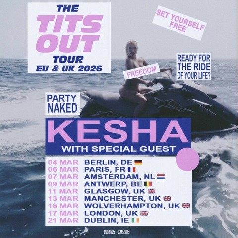 Affiche de la tournée Kesha 2026