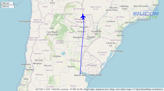 N271DV since Fri May 30 2025 14:28:47 GMT+0000 (Coordinated Universal Time)