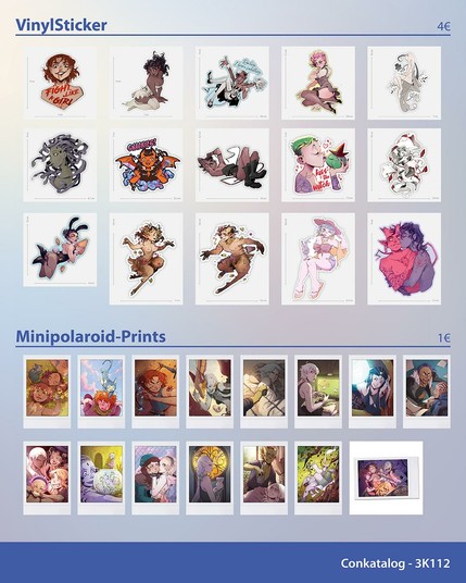 Merchkatalog - Dokomi Carolin Reich 3k112
Vinylsticker and Miniprints