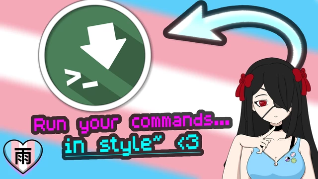The title card for my new guake video. It has the guake logo with my avatar~