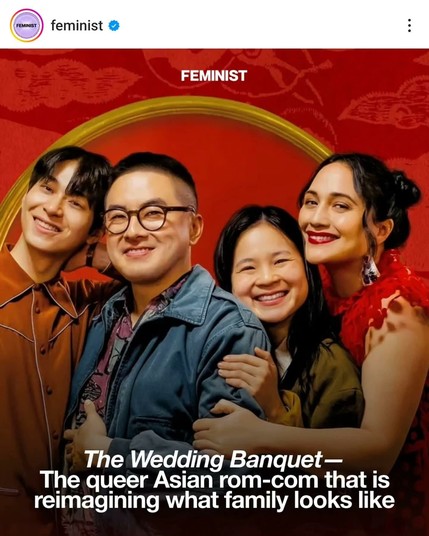 Post by feminist for the film "The Wedding Banquet" - The queer Asian rom-com that is reimagining what family looks like
