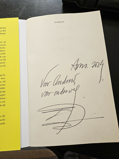 Signed book cover