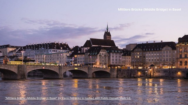Image of a bridge overlooking a body of water in Basel.
