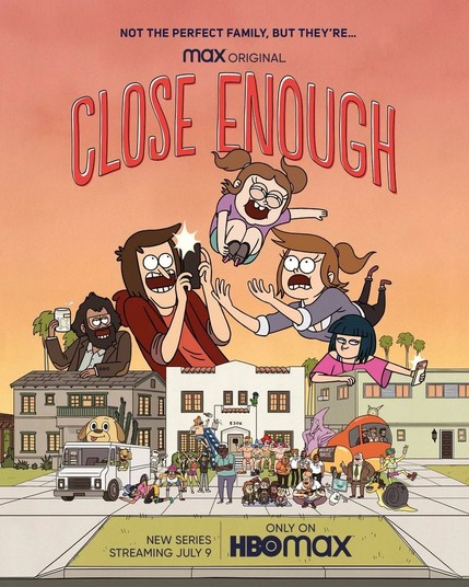 The vertical key art for "Close Enough"