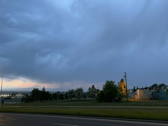 Dark rain clouds approaching