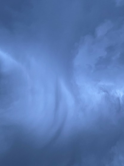 A cloud with a rain downburst.