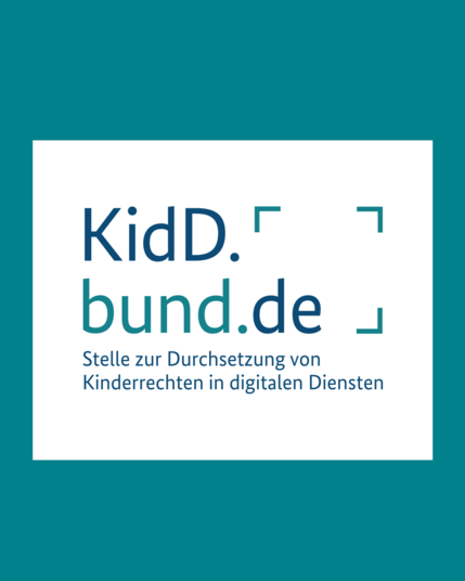 Logo der Stelle zur Durchsetzung von Kinderrechten in digitalen Diensten (KidD). Die Stelle ist bei der Bundeszentrale für Kinder- und Jugendmedienschutz verortet.