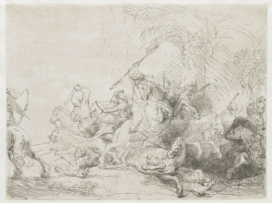 The large lion hunt