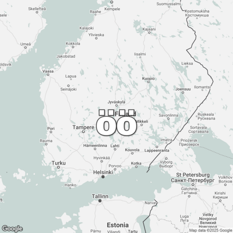 Map of Finland overlaid with "öö".