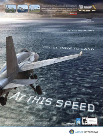 Microsoft Flight Simulator X: Acceleration Magazine Ad (2007)