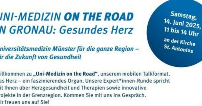 Uni-Medizin on the Road: Veranstaltung am 14.06.2025 in Gronau