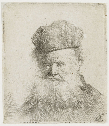 Old Man with a Fur Cap and Flowing Beard